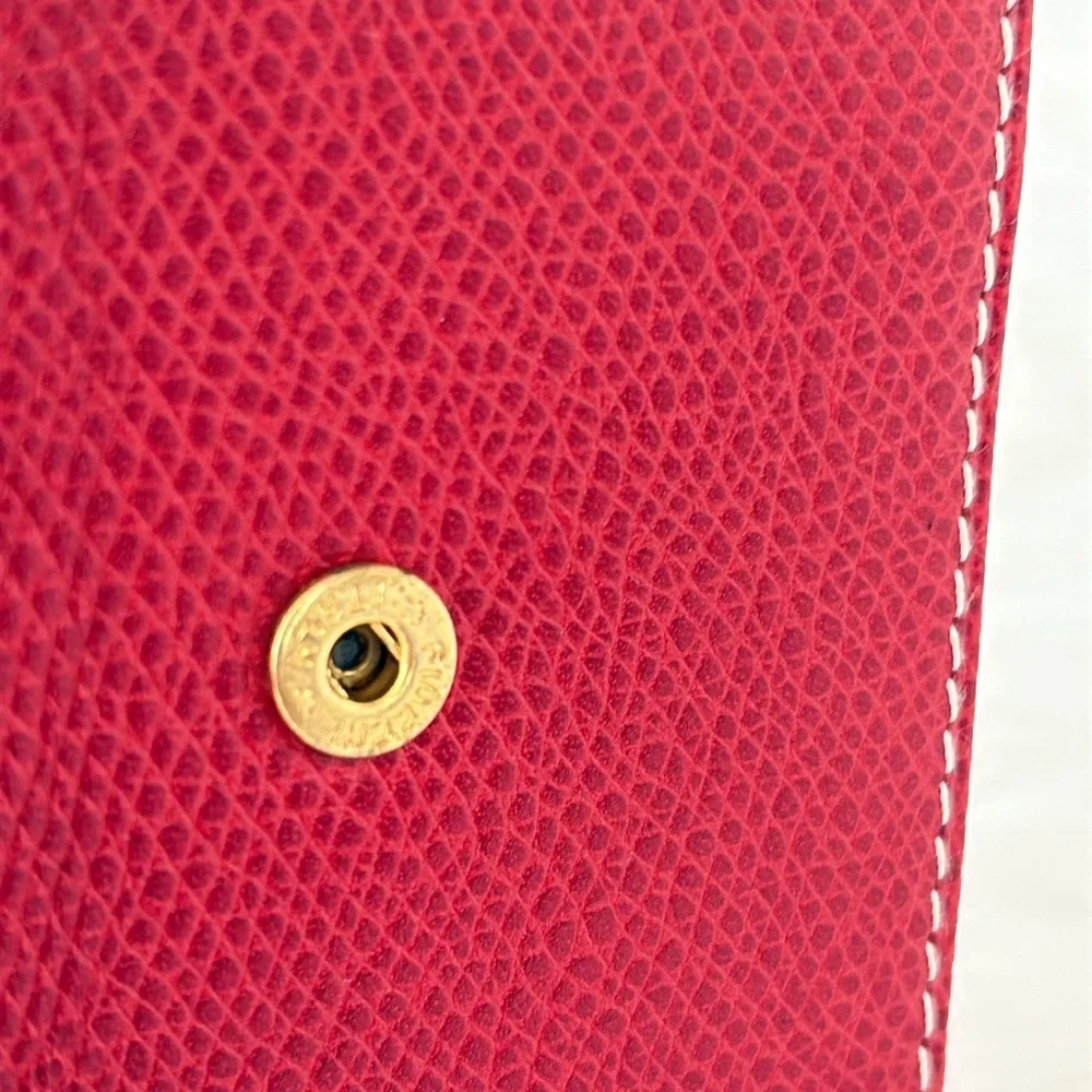 Loewe Red 6-Ring Leather Key & Card‎ Holder